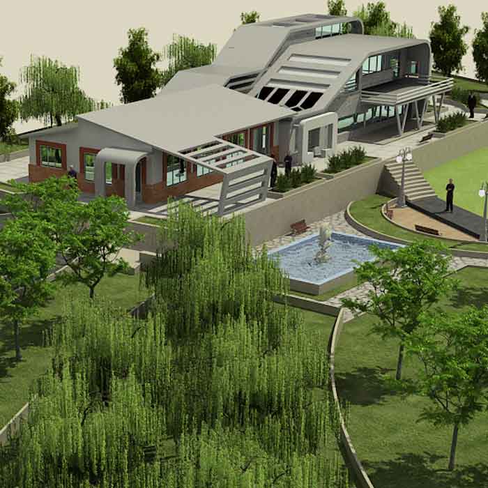 پروژه ی دانشجویی معماری باغ ویلا