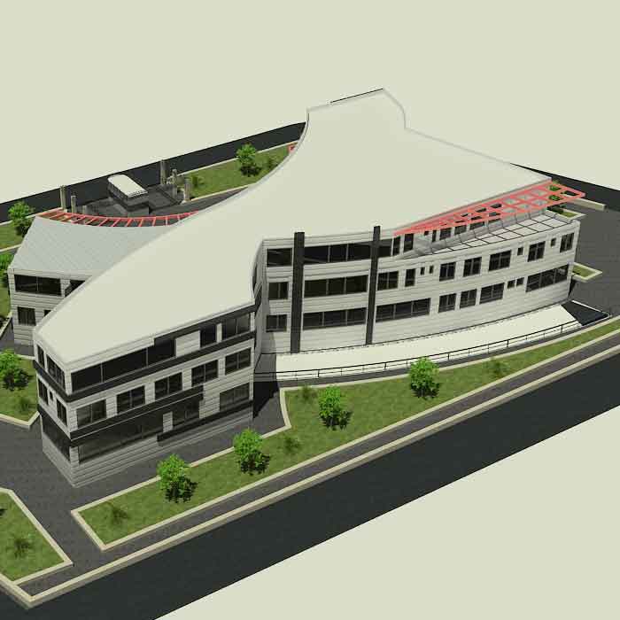 پروژه دانشجویی معماری بیمارستان مجهز