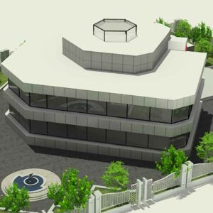 پروژه دانشجویی معماری کتابخانه مکعبی